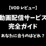 VOD（動画配信サービス）おすすめ概要と魅力徹底解説レビューアイキャッチ画像